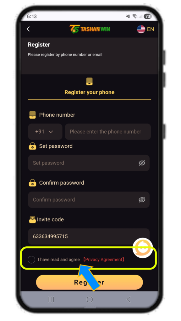 Tashan Win Register